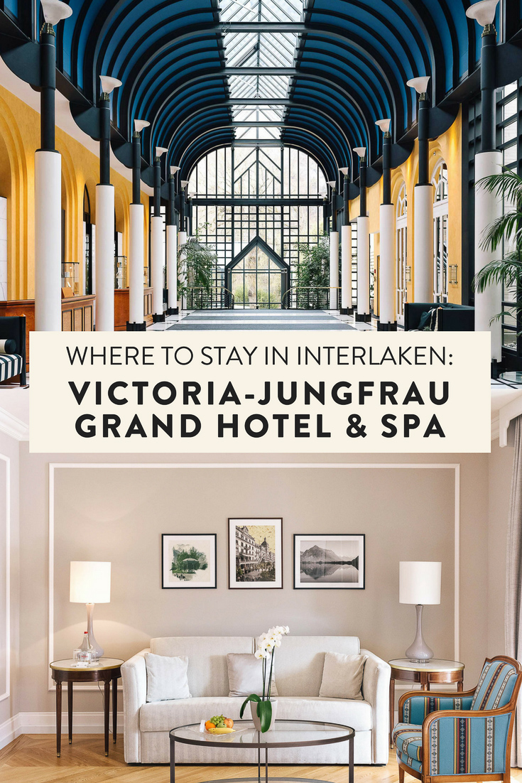 Heading to Interlaken and wondering where to stay? The ultra glam VICTORIA-JUNGFRAU Grand Hotel & Spa is one of my favorite hotels of all time. Every single corner is picture (Instagram) perfect!