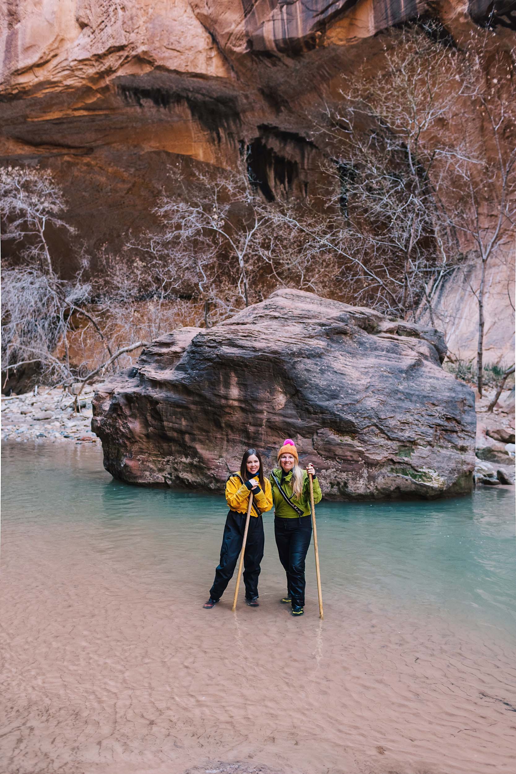 Hiking the Narrows at Zion in winter - perfect (as long as you have waterproof gear!)