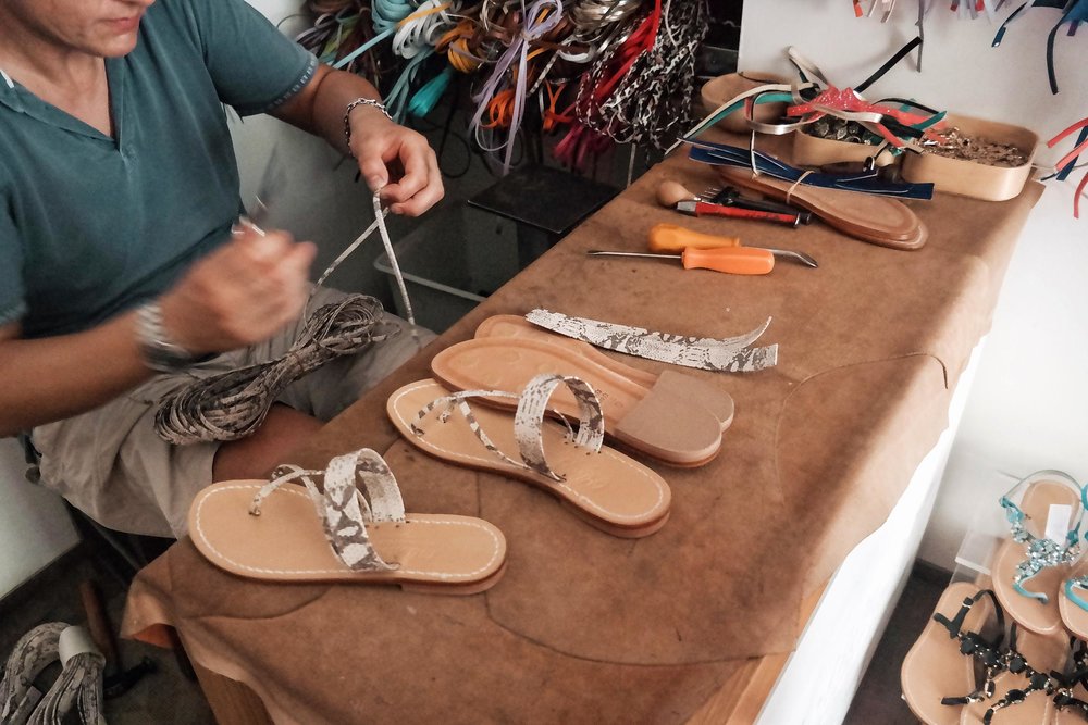 Buy local, handmade, custom sandals in Positano