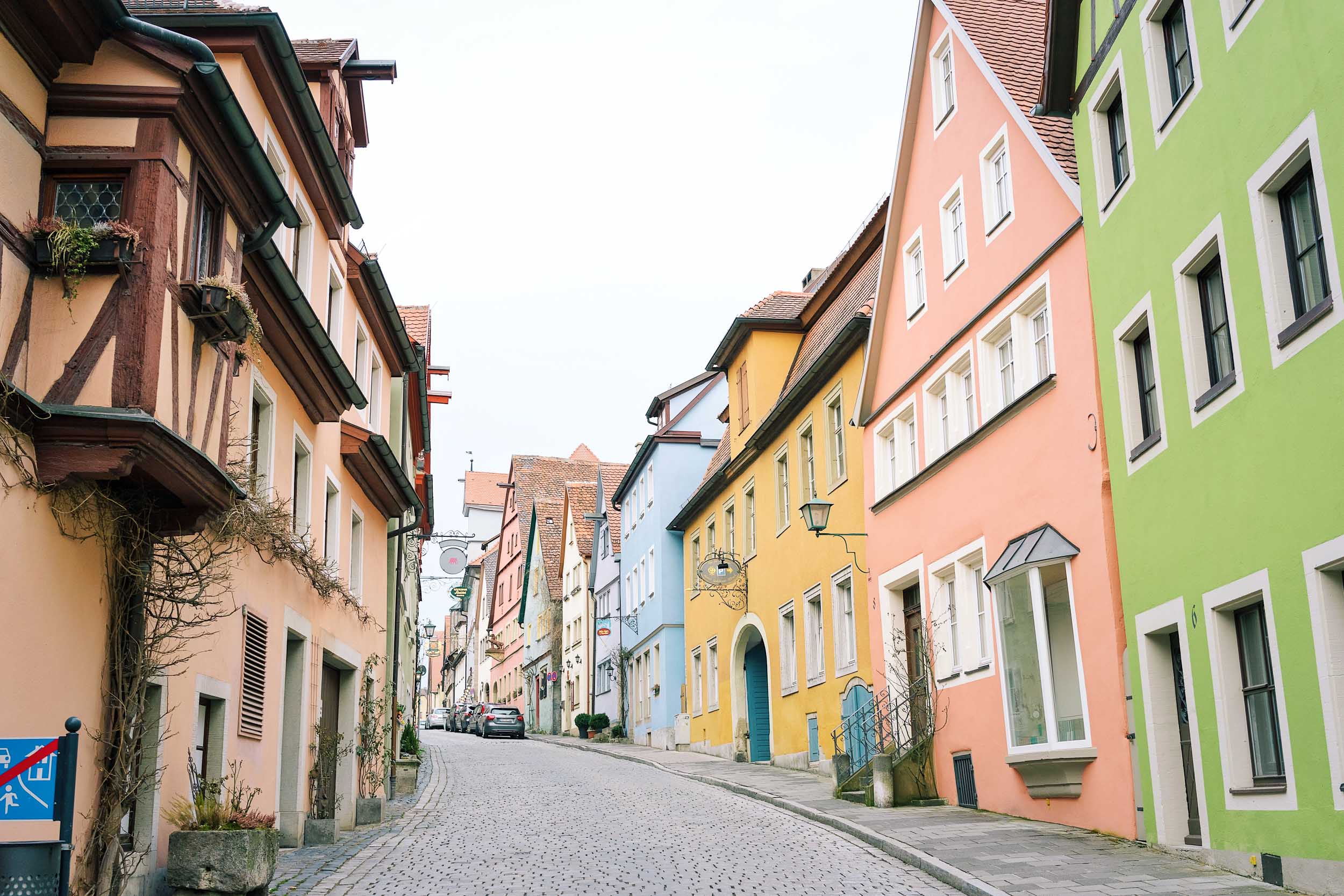 The colorful streets of Rothenburg ob der Tauber