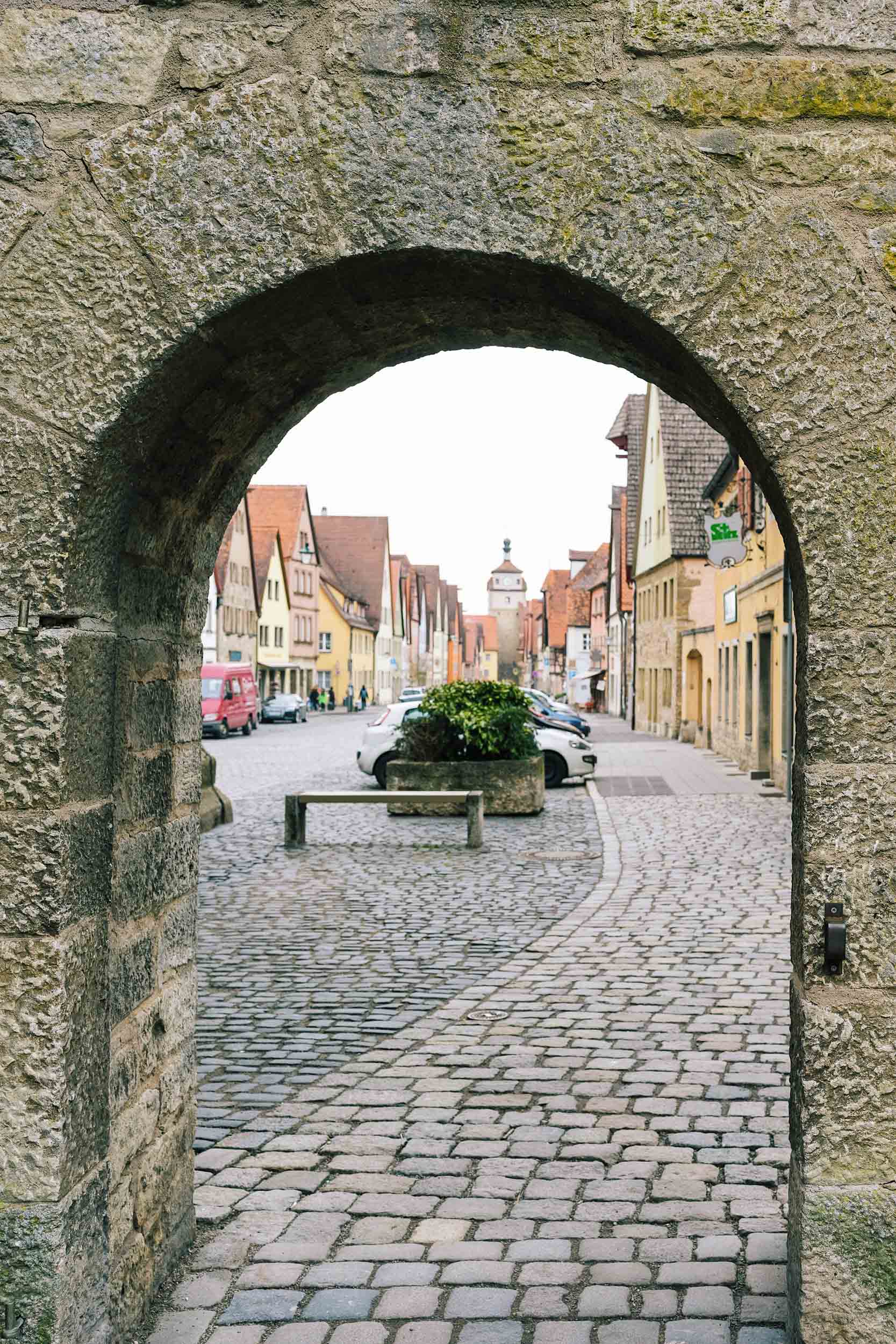 The entry to the medieval part of Rothenburg