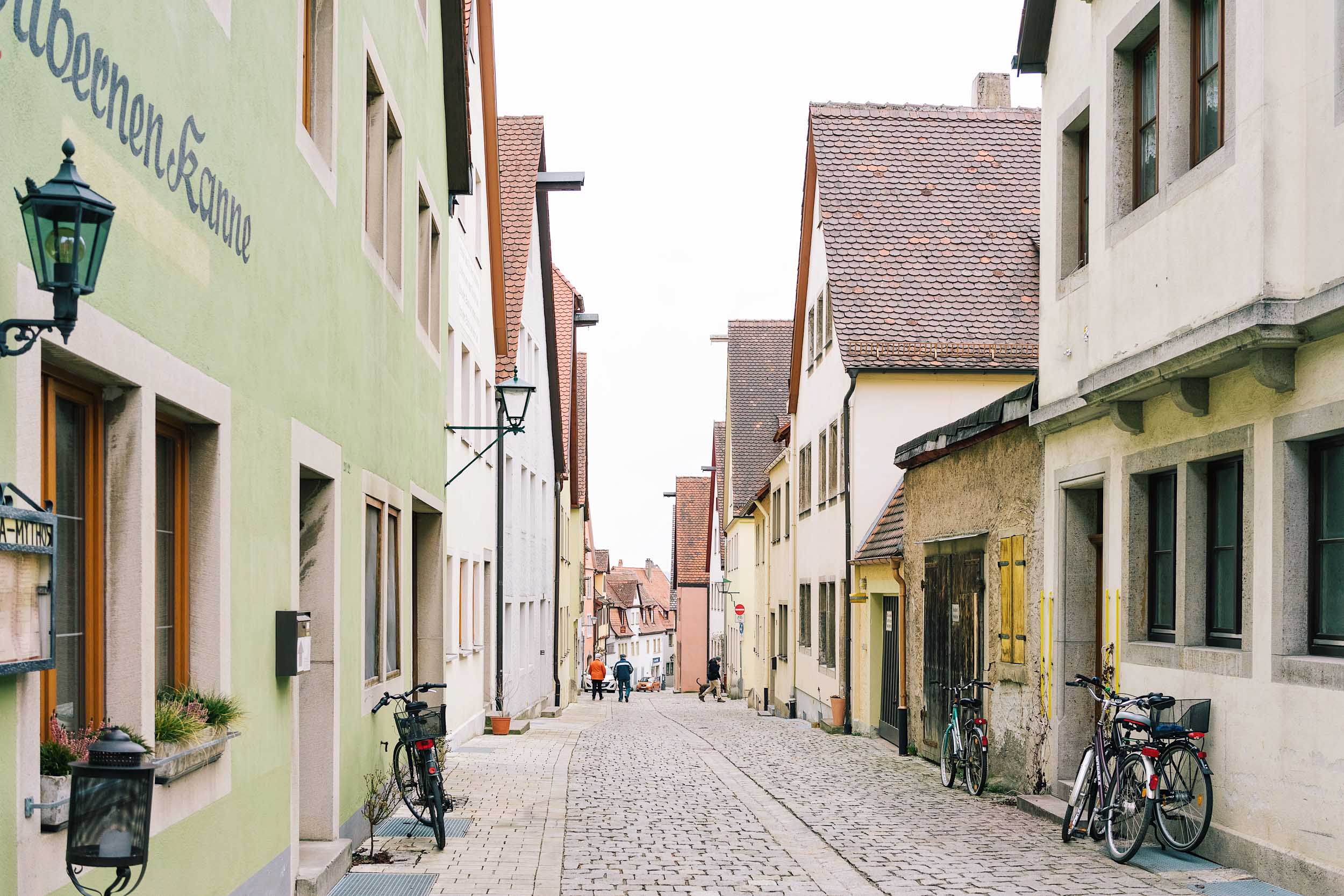 A picturesque street in Rothenburg