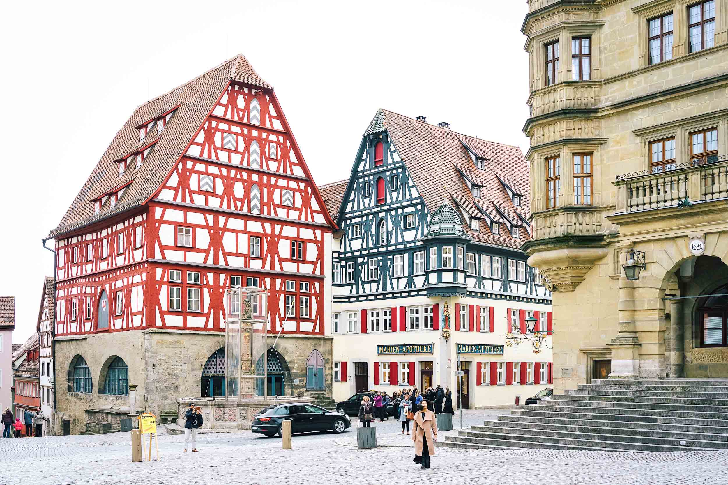 Marktplatz in Rothenburg, Germany