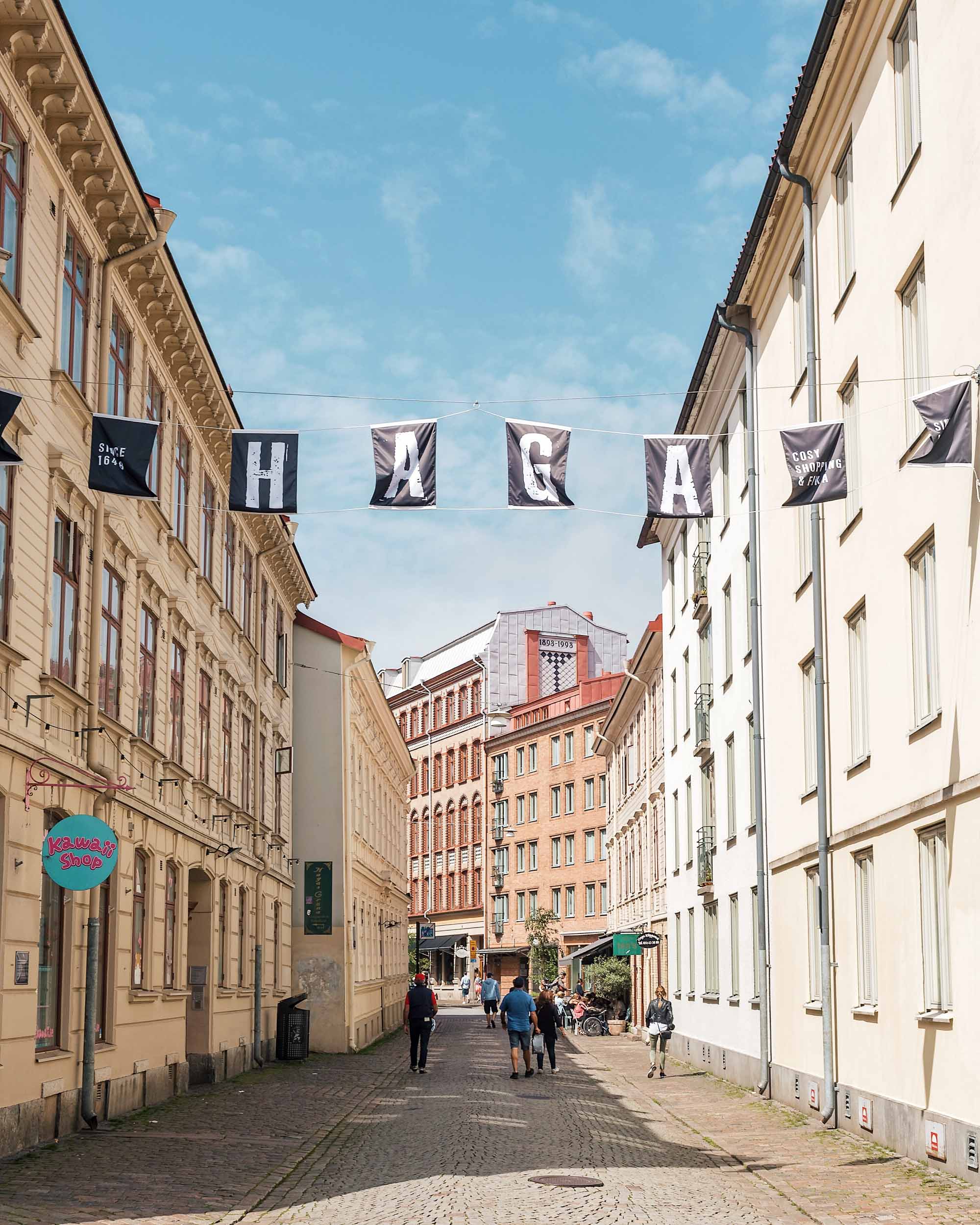 Haga is one of the oldest neighborhoods in Gothenburg, full of beautiful shops, cafes, and cobblestone streets