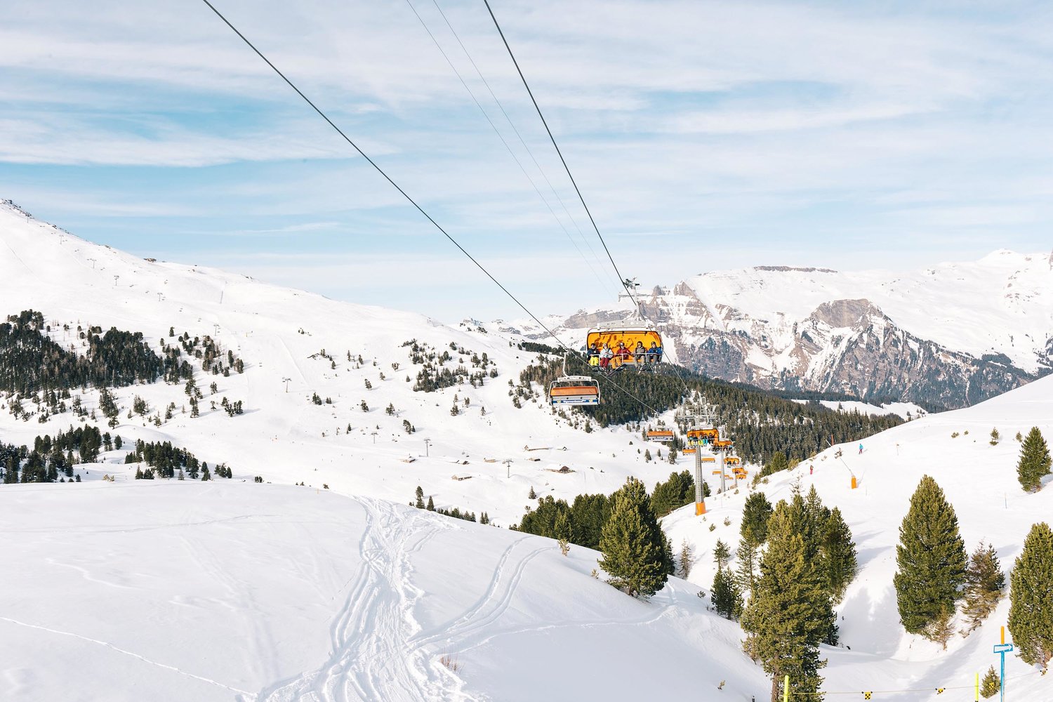 Views heading to Grindelwald via sled