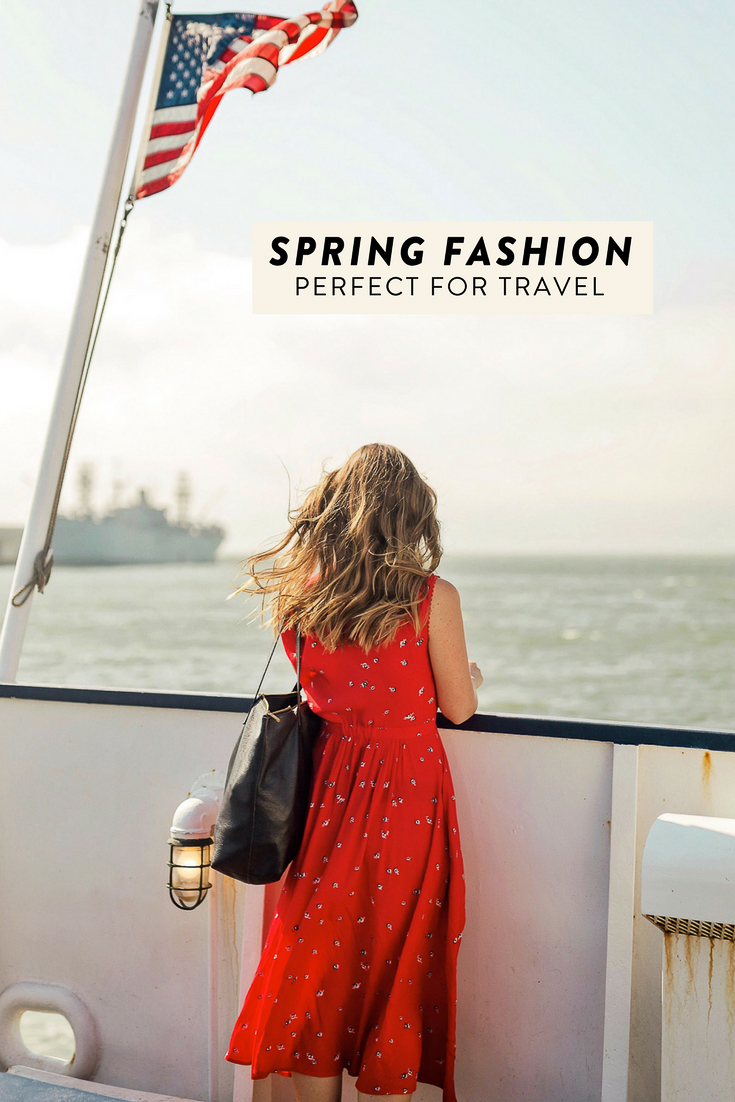 Spring fashion perfect for travel! Pieces that are both cute and functional. #fashion #travelfashion #spring