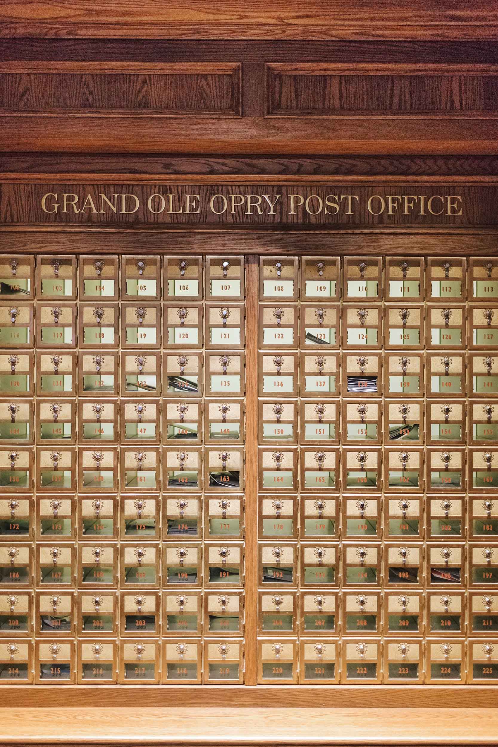 The Grand Ole Opry Post Office backstage