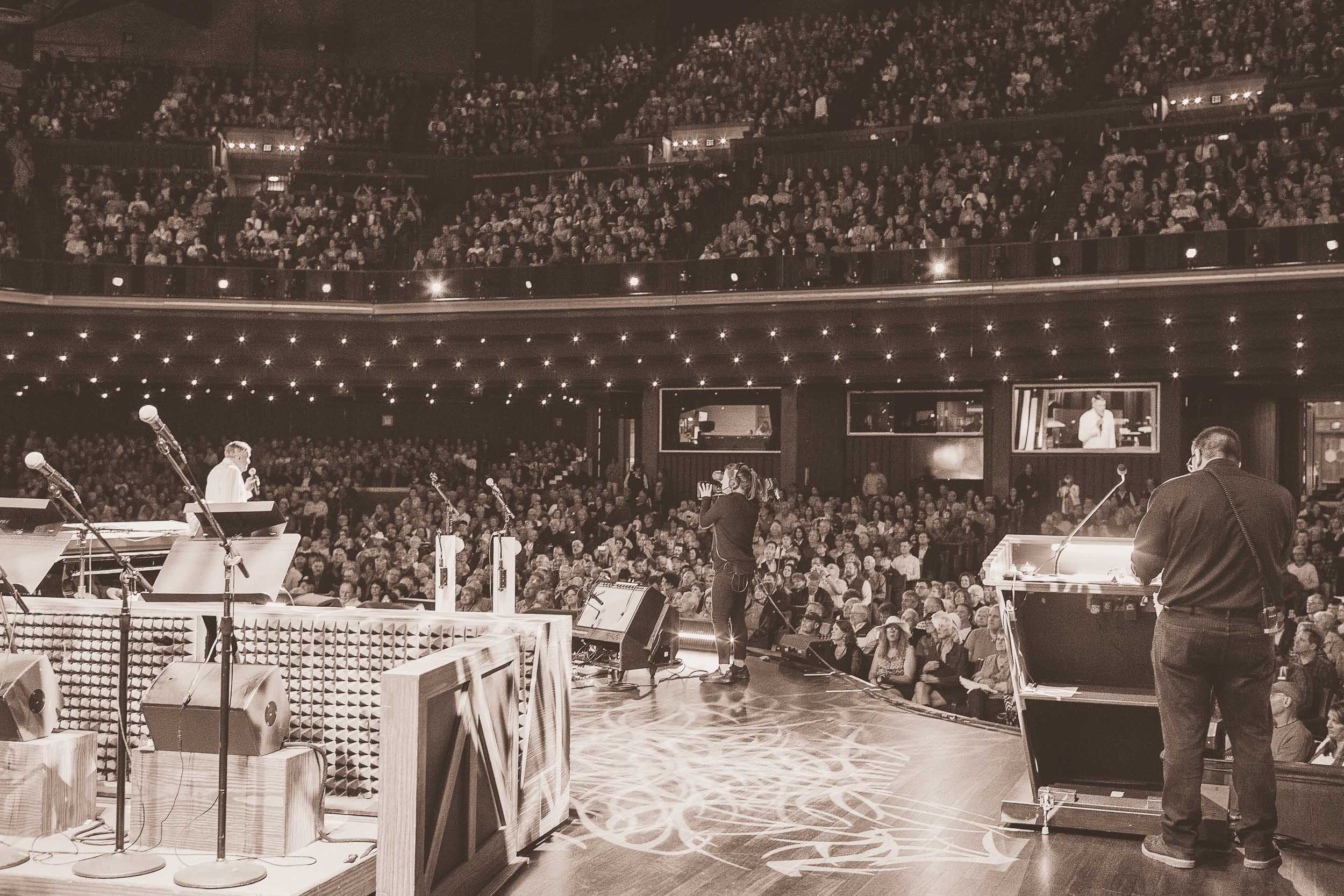 On stage at the Grand Ole Opry watching Bill Anderson perform. Part of the VIP backstage tour!