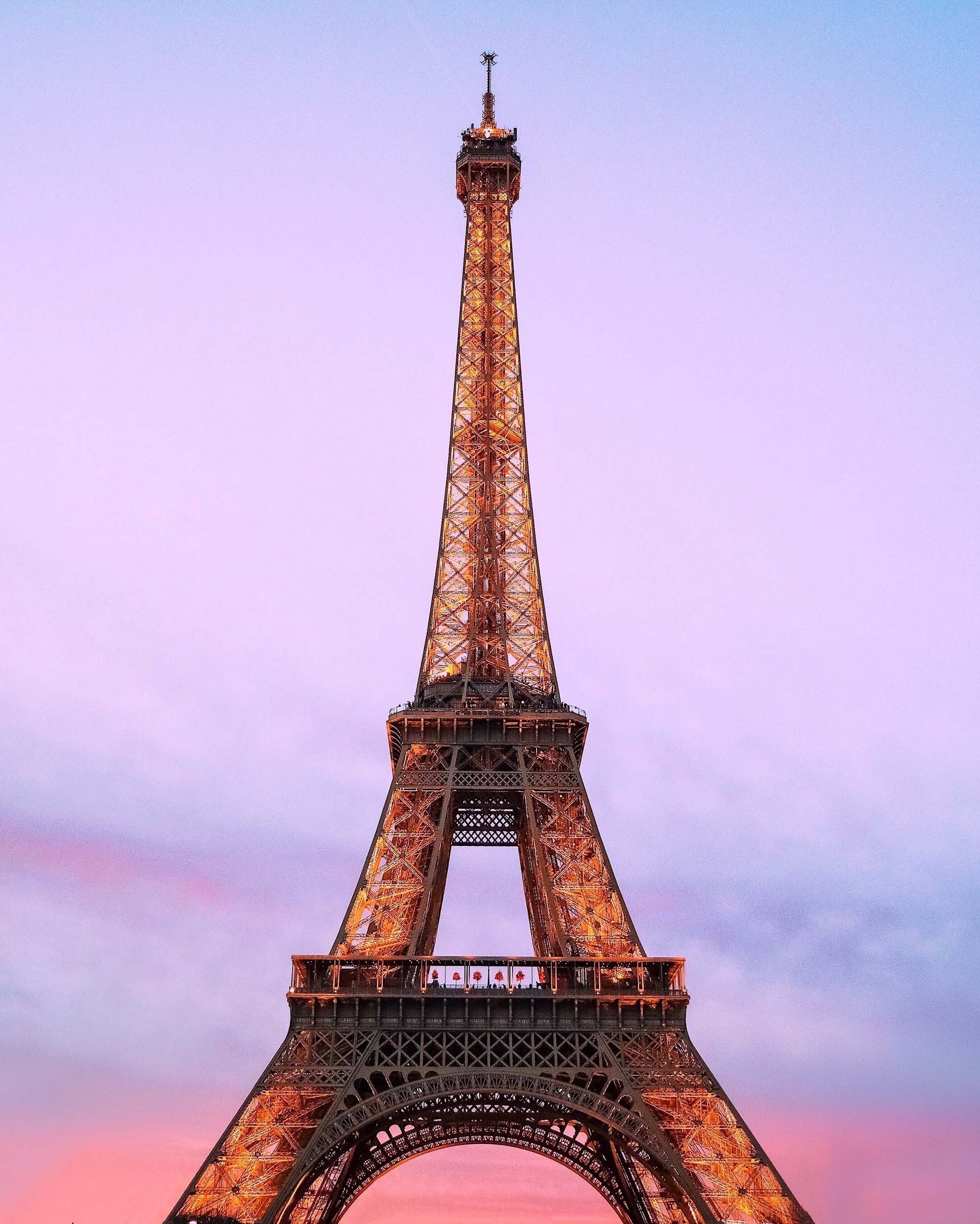 Eiffel Tower at sunset