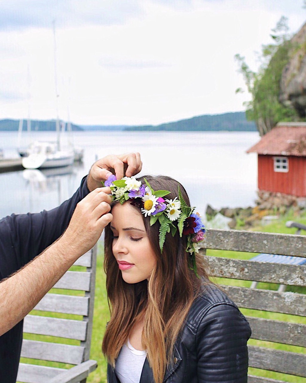 Midsummer flower crowns in Sweden