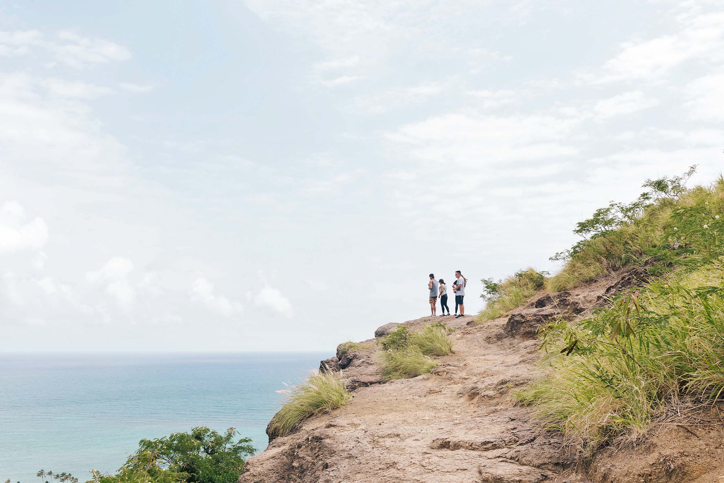 Hikers taking in the views from the hike