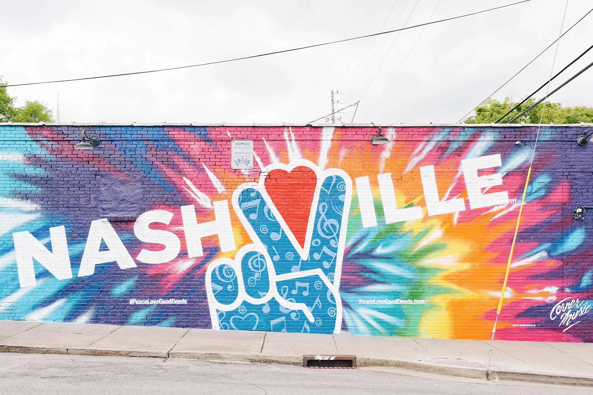 A colorful Nashville mural