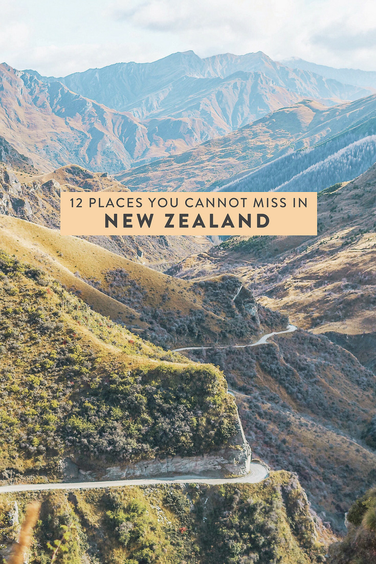 12 beautiful places on New Zealand's North and South Island that you cannot miss! Including Queenstown, Wanaka, Waiheke Island, Mount Cook Village, and more.