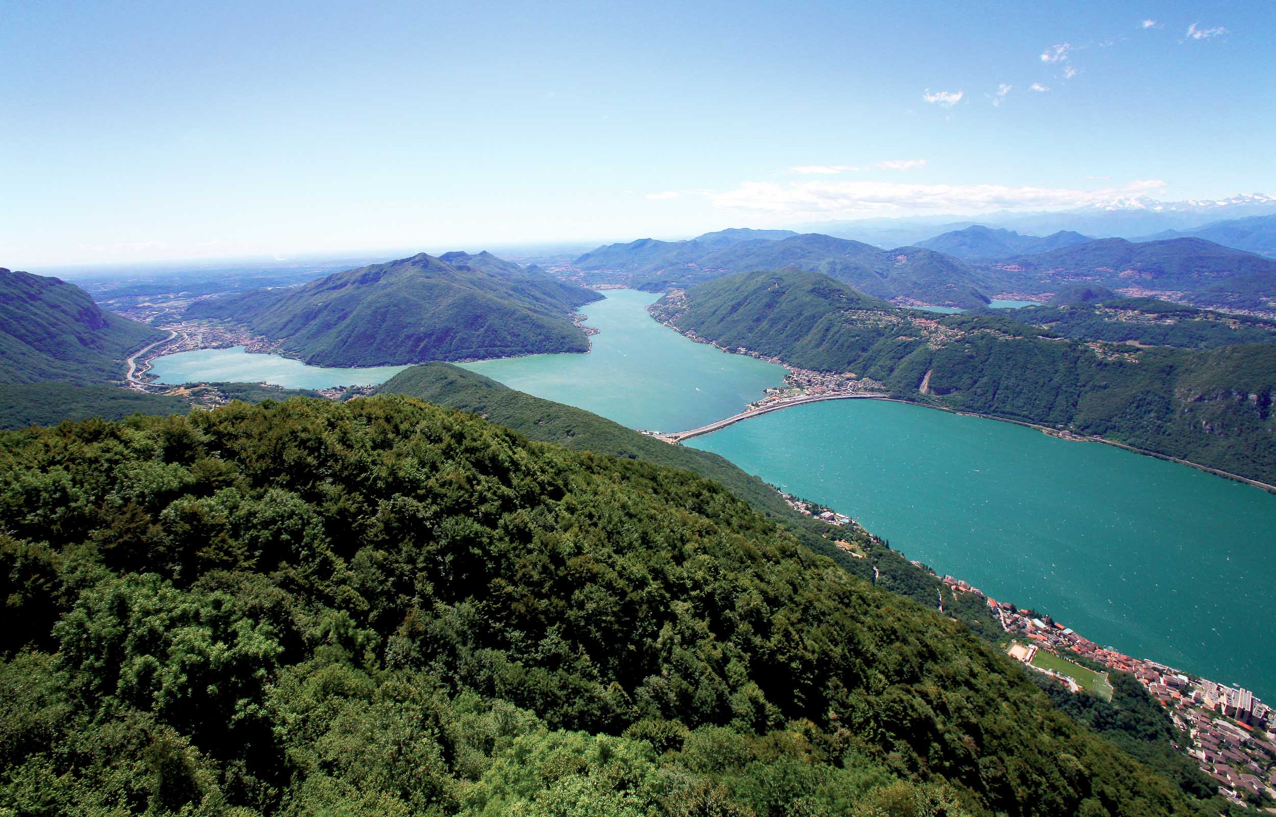 View on Mount San Giorgio, UNESCO World Heritage site. Copyright by Ticino Turismo