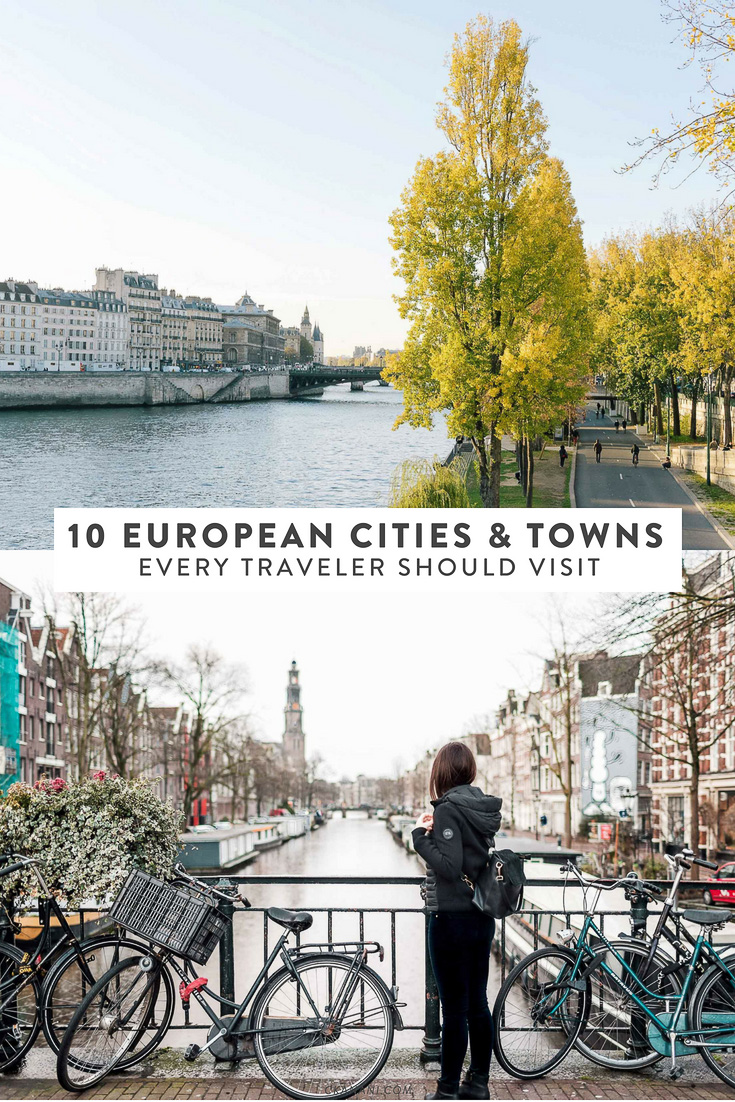 Are you planning a trip to Europe? Here are 10 cities and towns every traveler should visit. See the best of Europe, including Amsterdam, Interlaken, Rothenburg, and more! #travel #europe #itinerary