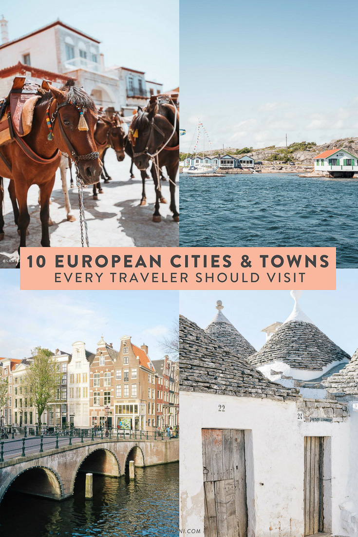 Are you planning a trip to Europe? Here are 10 cities and towns every traveler should visit. See the best of Europe, including Hvar, Hydra, Positano, Paris, and more! #travel #europe #itinerary