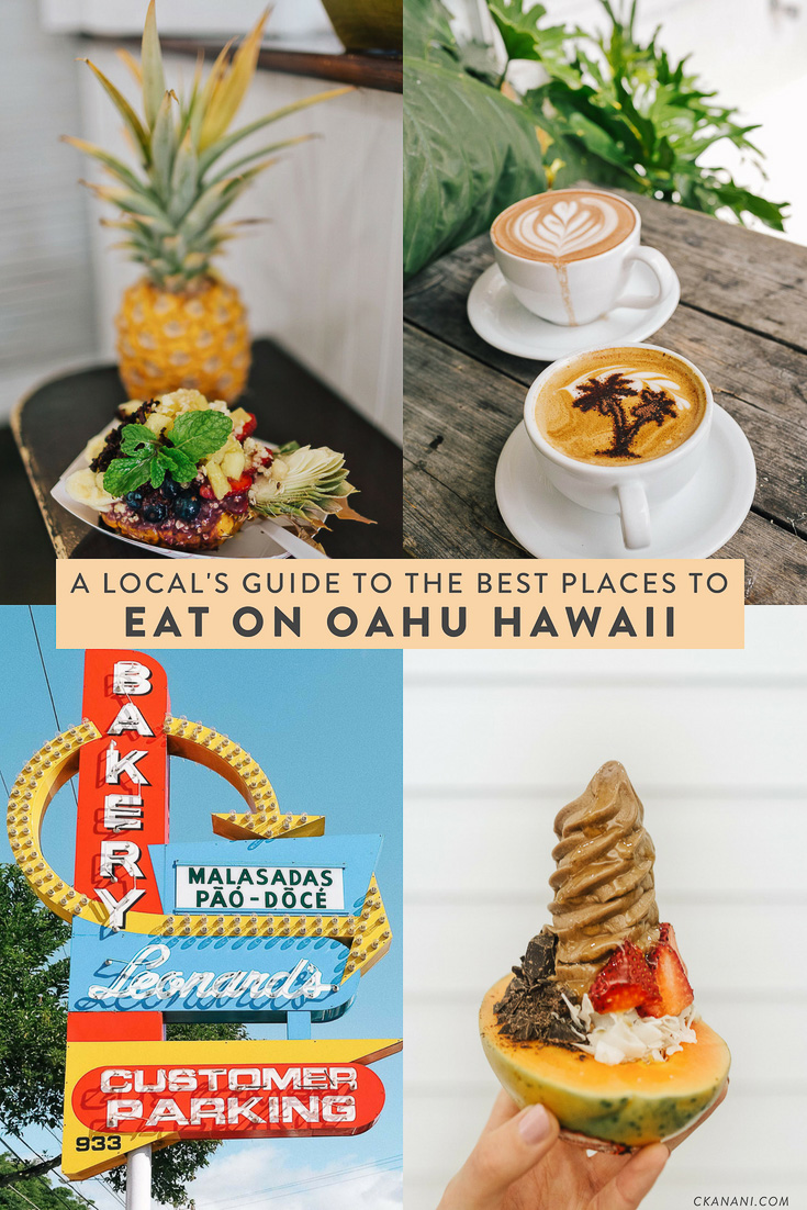 A local’s guide to the best places to eat on Oahu, Hawaii. The best malasadas, shave ice, views, and more in Honolulu/Waikiki, the North Shore, Kailua, and Kaneohe! #oahu #hawaii