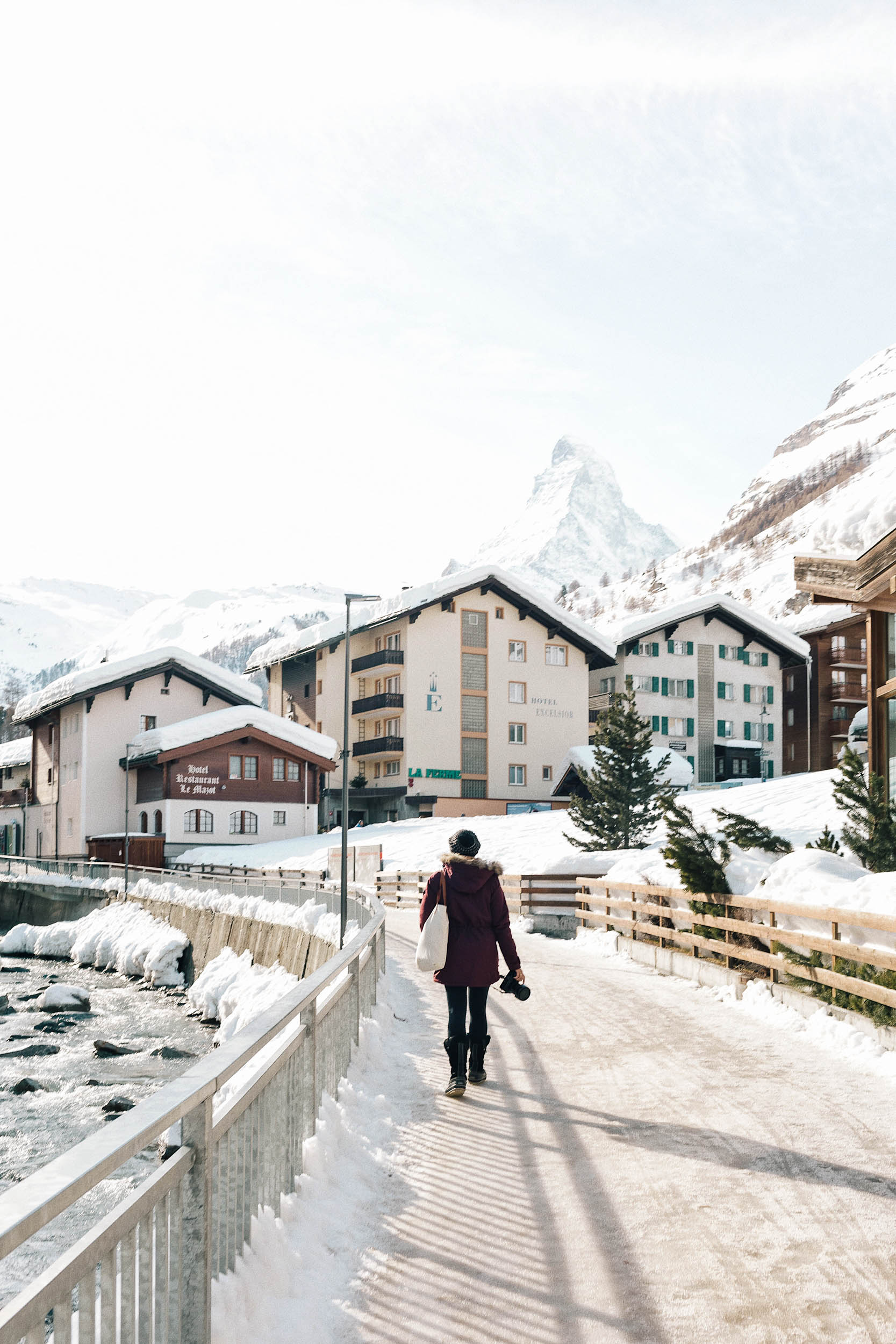 Zermatt is a charming mountain resort town in Switzerland, most widely known for it's skiing, climbing and hiking as well as for it's iconic views of the famous Matterhorn.