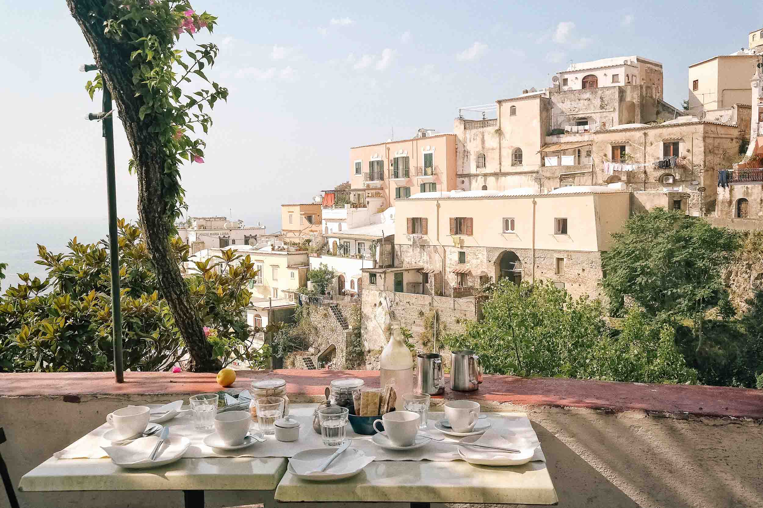 Breakfast at Dimora del Podesta, the best place to stay in Positano