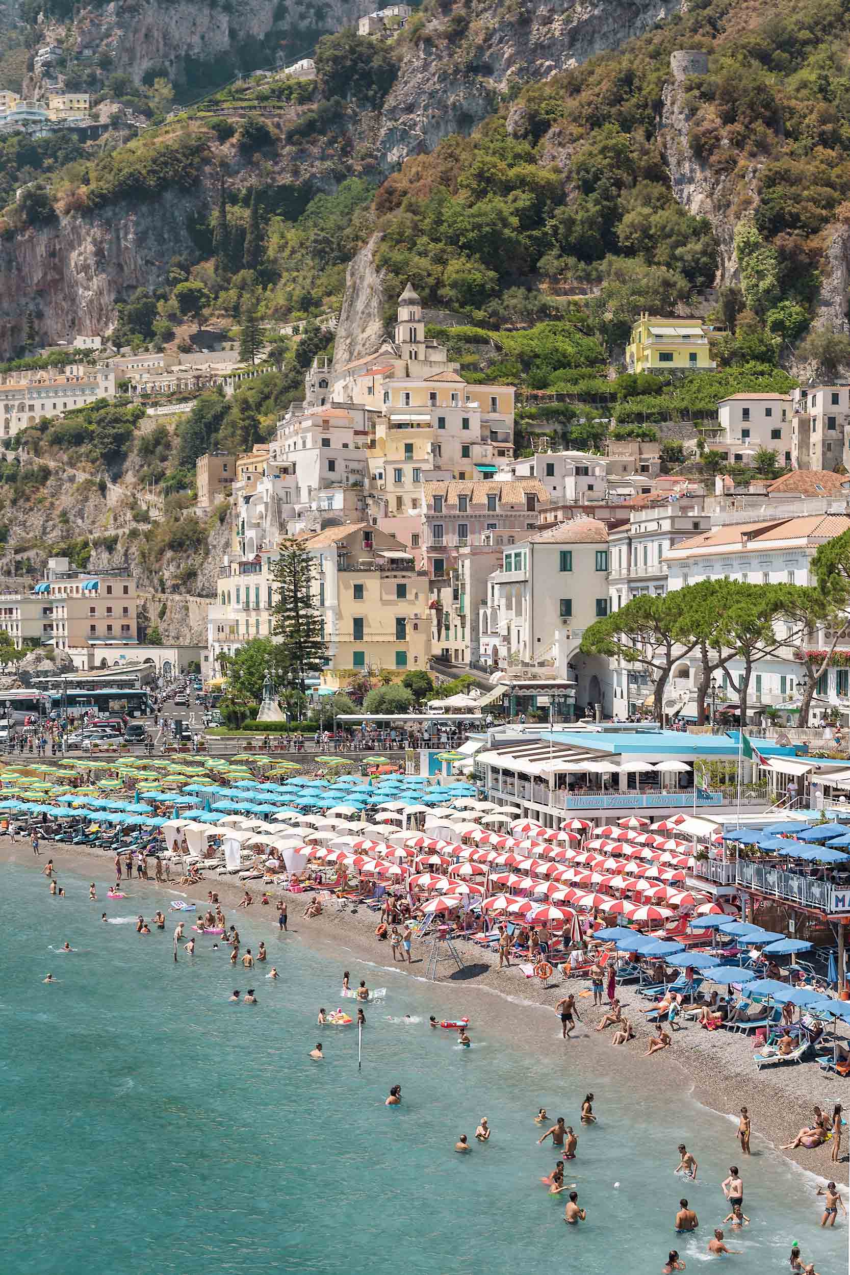 The beach in Amalfi, Italy