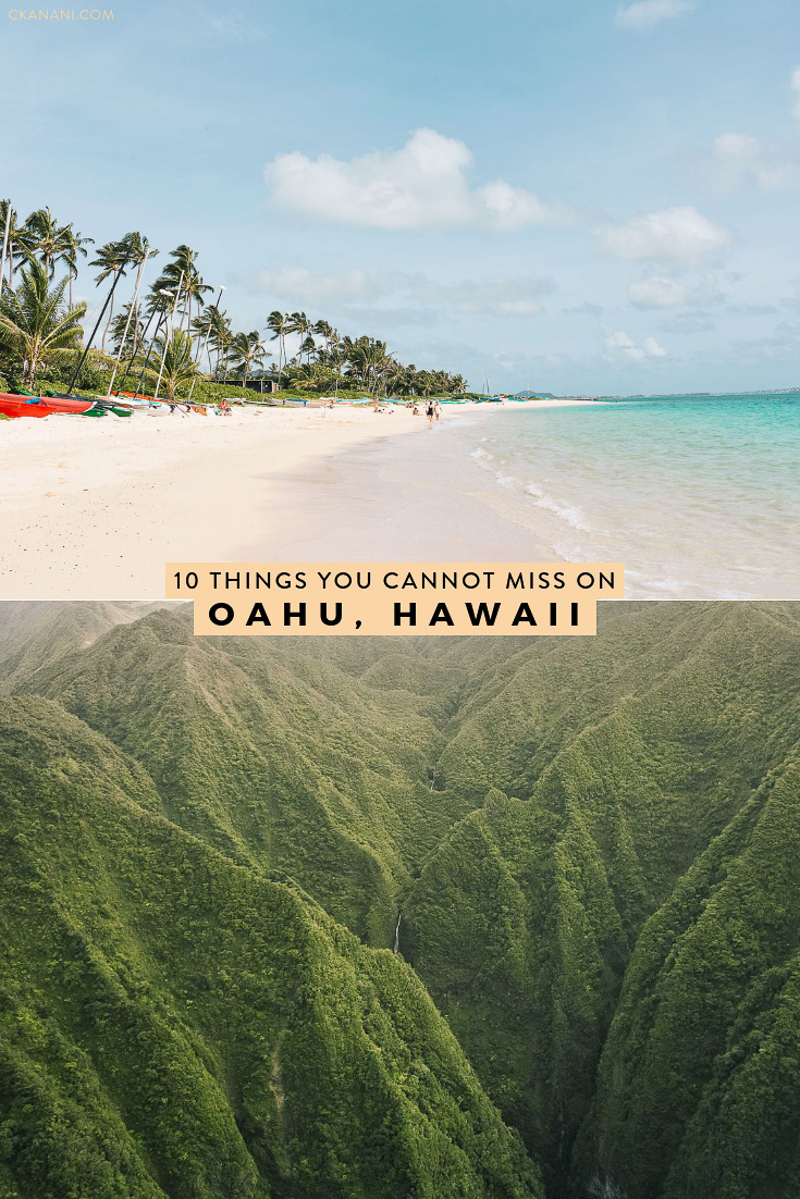 Heading to Hawaii? Here are the top 10 things you shouldn't miss on Oahu, from a local! #oahu #hawaii #honolulu #itinerary #waikiki #travel #tripideas #kailua #lanikai