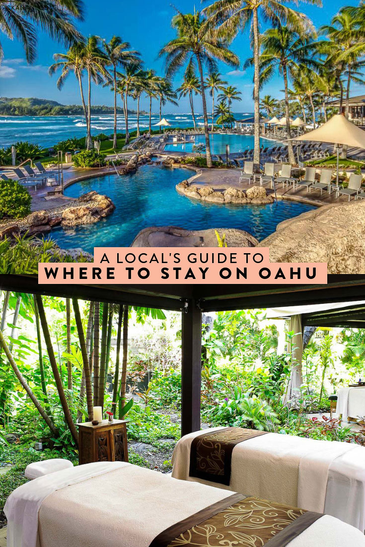 A local’s guide to where to stay on Oahu Hawaii! The best luxury and boutique hotels on Waikiki Beach, in Honolulu, on the North Shore, and in Ko Olina. #oahu #travel #accommodations 