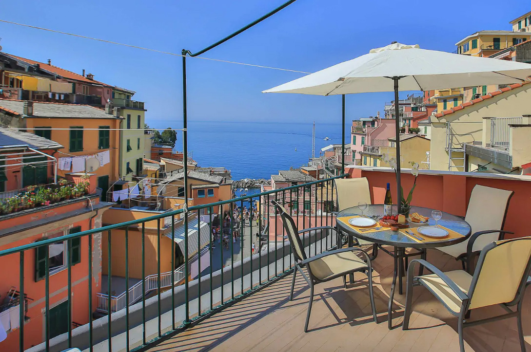 The best place to stay in Cinque Terre. Can you believe the sea view from this private terrace?