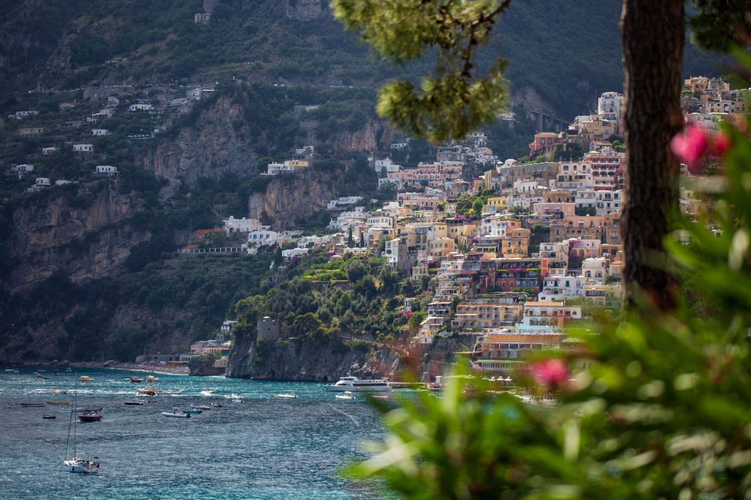 Iconic views of Positano from Villa Treville