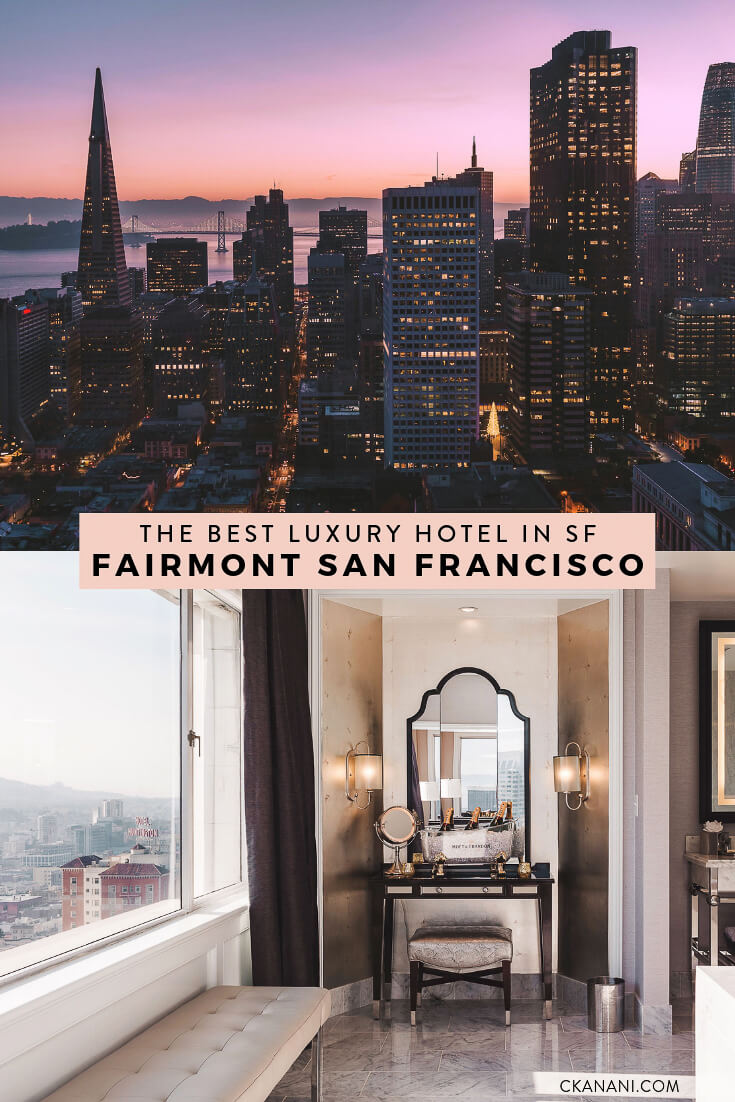 Famous hotels in San Francisco: The Fairmont! Centrally located and the best hotel in SF.  #sanfrancisco #sf #bayarea #luxuryhotels #fairmontmoments