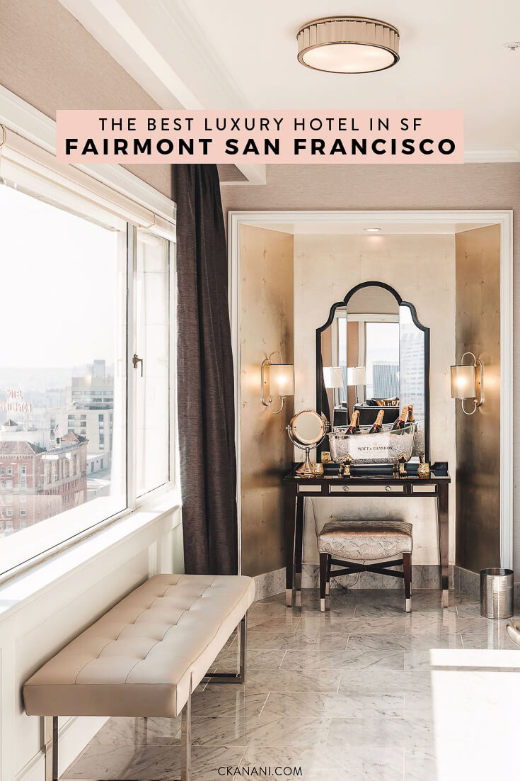 Famous hotels in San Francisco: The Fairmont! Centrally located and the best hotel in SF.  #sanfrancisco #sf #bayarea #luxuryhotels #fairmontmoments