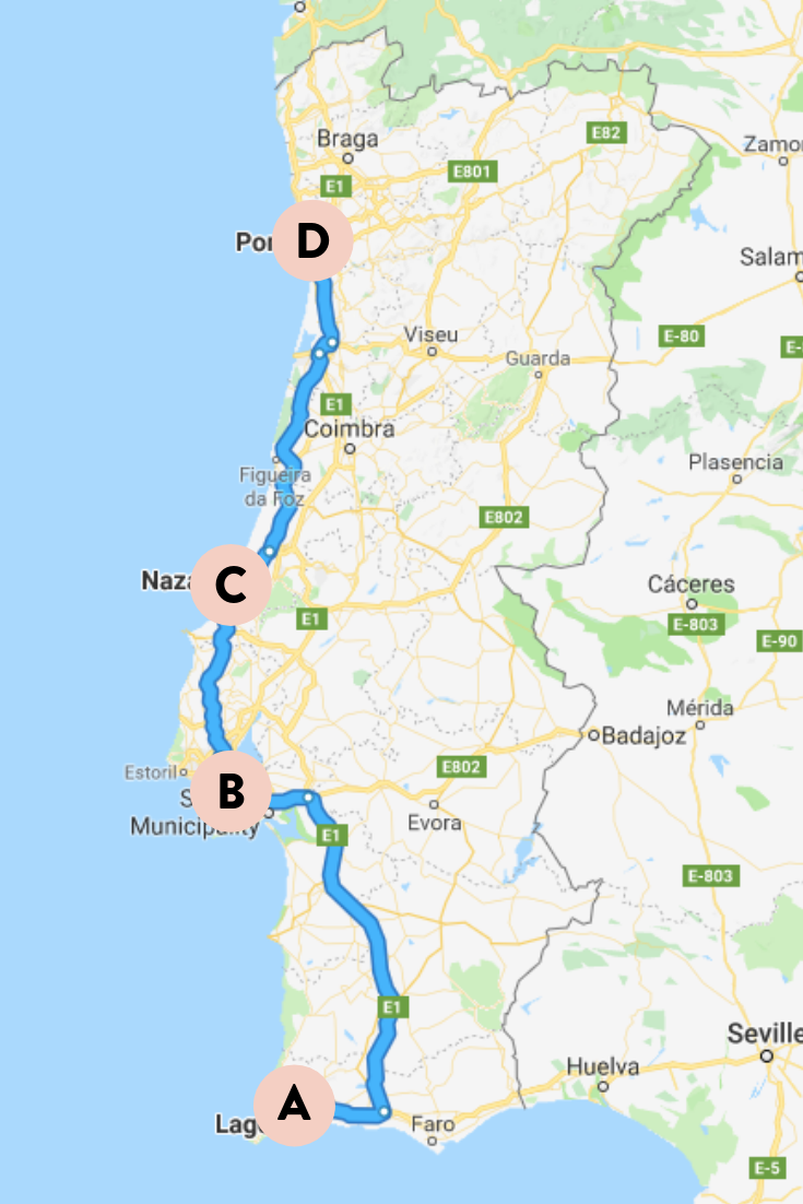 7 day road trip portugal