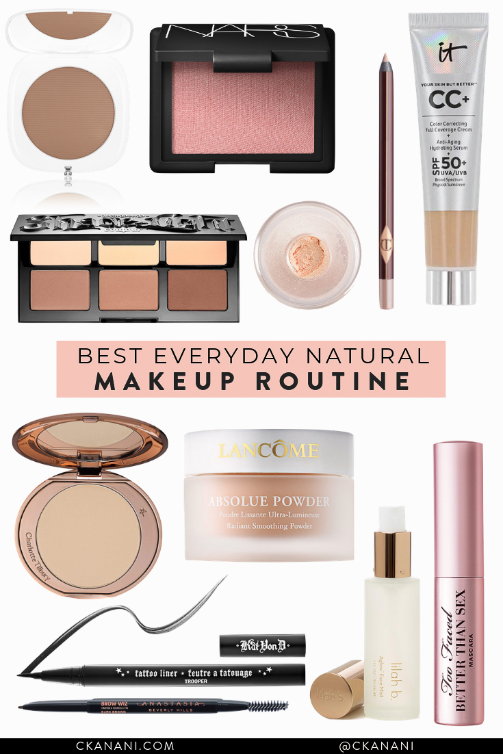 The best natural everyday makeup routine. Quick and easy! #beauty #beautytips #makeup #makeuproutine #makeuptips #travelbeauty