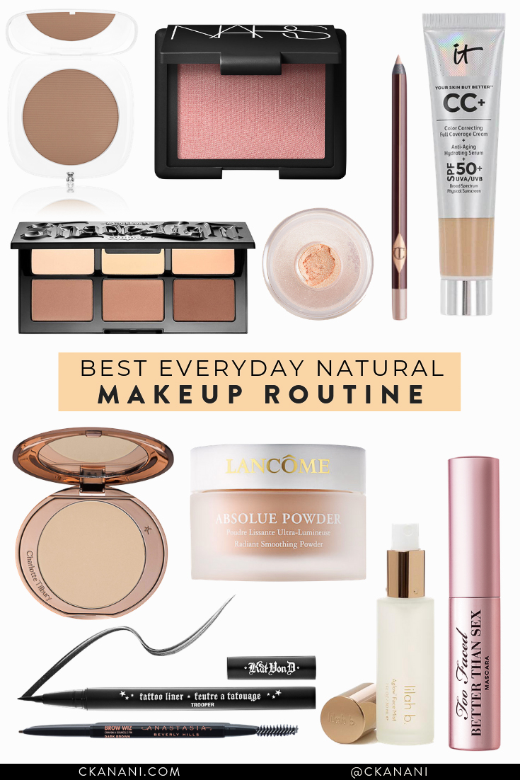 The best natural everyday makeup routine. Quick and easy! #beauty #beautytips #makeup #makeuproutine #makeuptips #travelbeauty