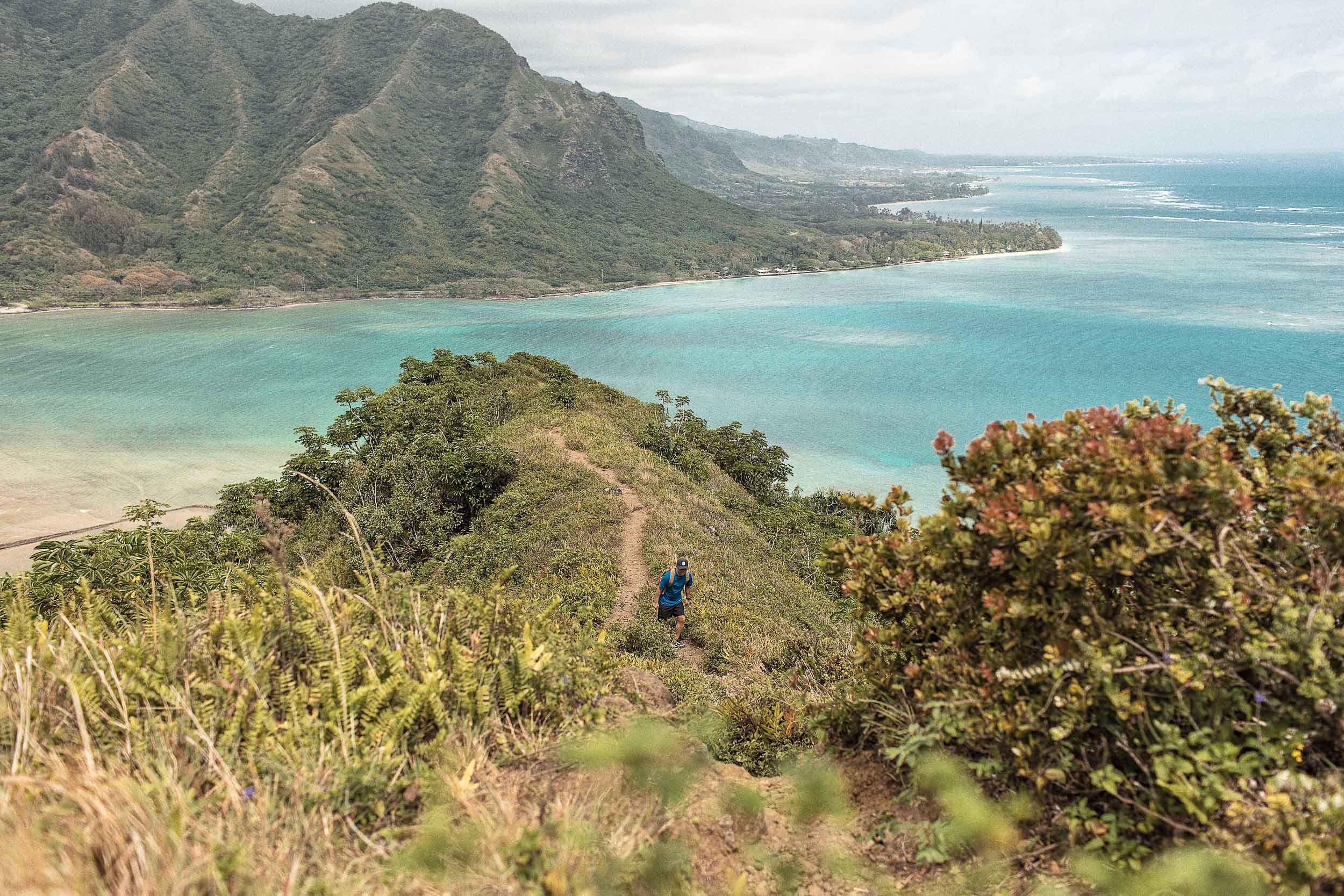 The first view point during the Crouching Lion Hike Oahu