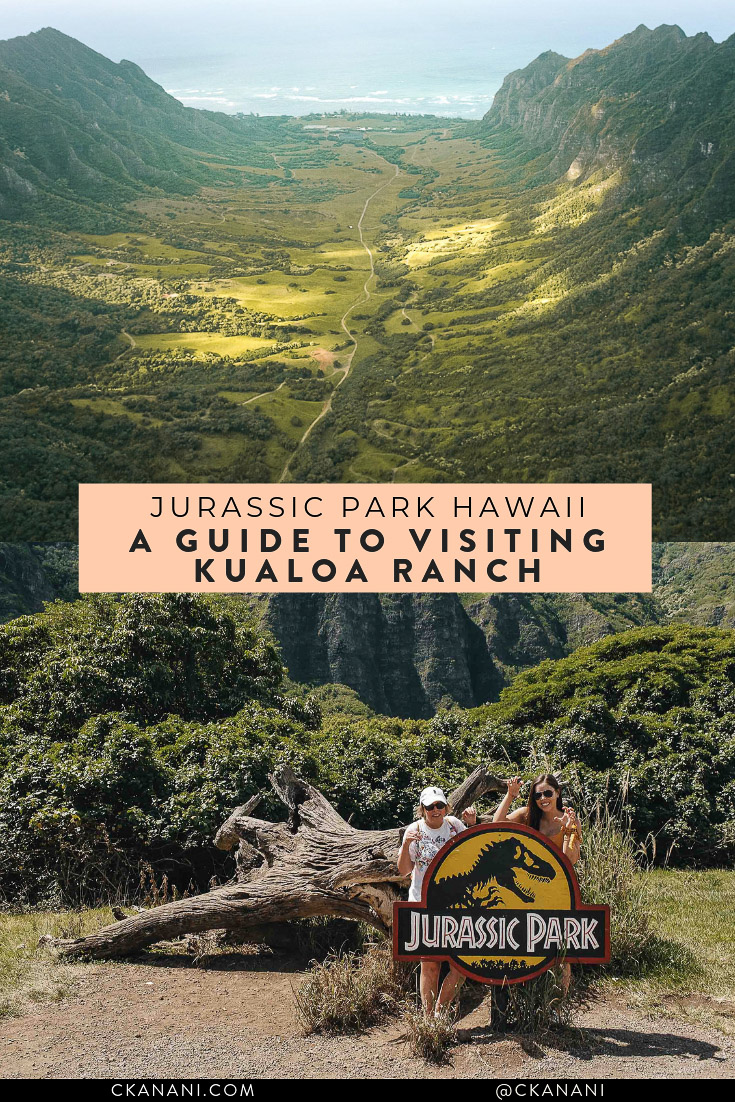 A guide to visiting Kualoa Ranch Oahu - real life Jurassic Park Hawaii! See Jurassic Park filming locations via zipline, ATV, horseback, e-bike, and more. #hawaii #oahu #travelguide #jurassicpark