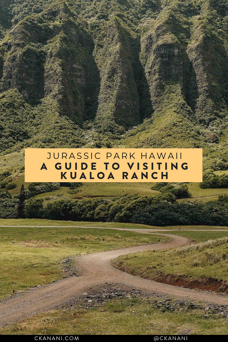 A guide to visiting Kualoa Ranch Oahu - real life Jurassic Park Hawaii! See Jurassic Park filming locations via zipline, ATV, horseback, e-bike, and more. #hawaii #oahu #travelguide #jurassicpark