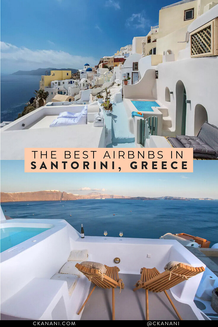 Wondering where to stay in Santorini? Here are the 12 best Airbnb Santorini Greece options! #airbnb #santorini #greece #accommodation #travel #travelguide