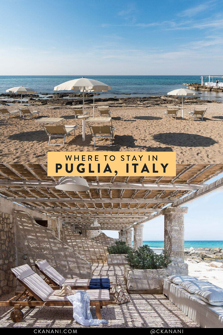 Where to stay in Puglia Italy: a guide to the best hotels and Airbnbs in Puglia’s most beautiful towns. #puglia #italy #traveltips #traveldestinations #europe #accommodation #hotelguide 