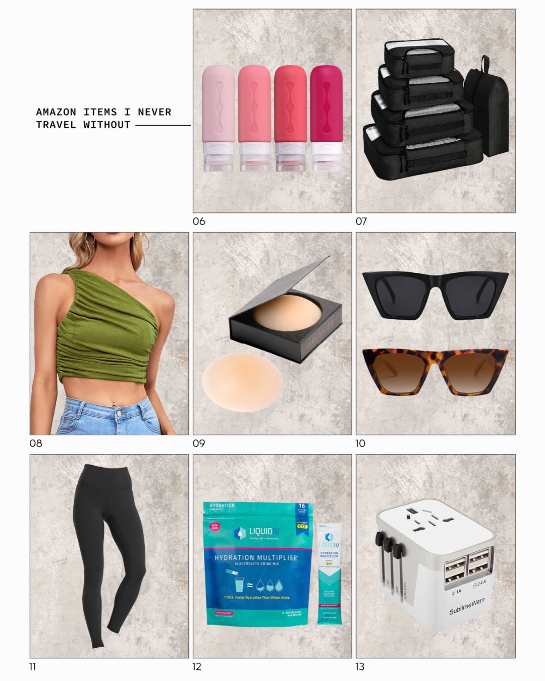 Amazon Items You Should Never Travel Without. Amazon must haves, Amazon clothing, Amazon products, Amazon best products, Amazon fashion, Amazon must haves TikTok, Amazon travel, Amazon leggings