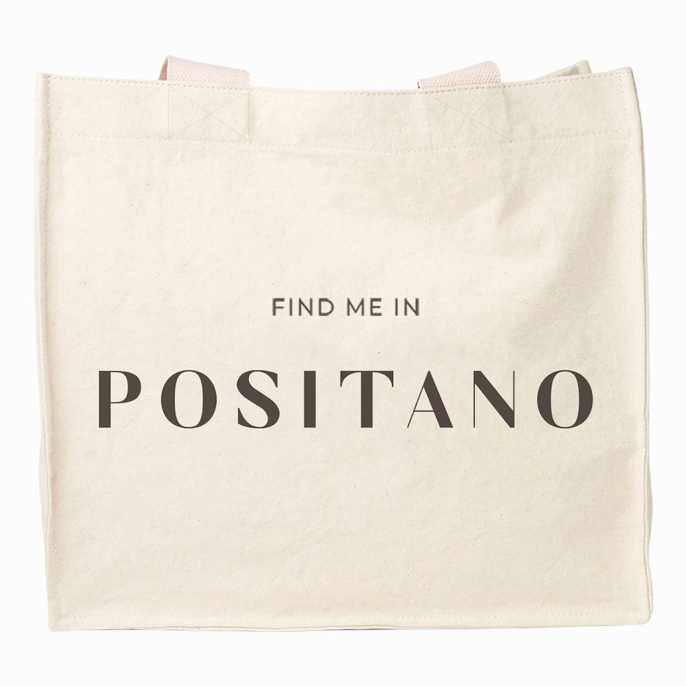 Find me in Positano tote bag