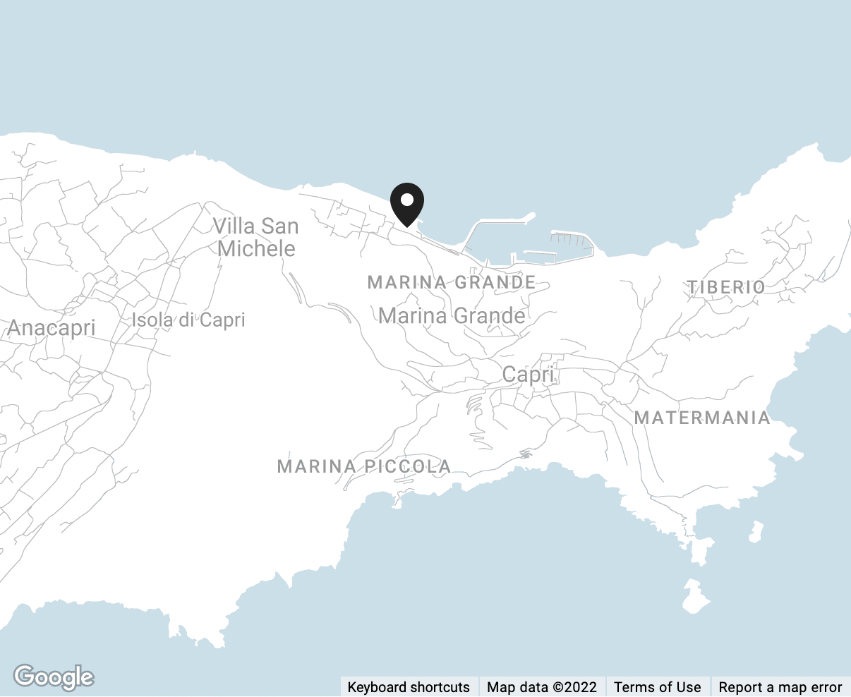 Location of JK Place Capri, best 5 star hotel in Capri