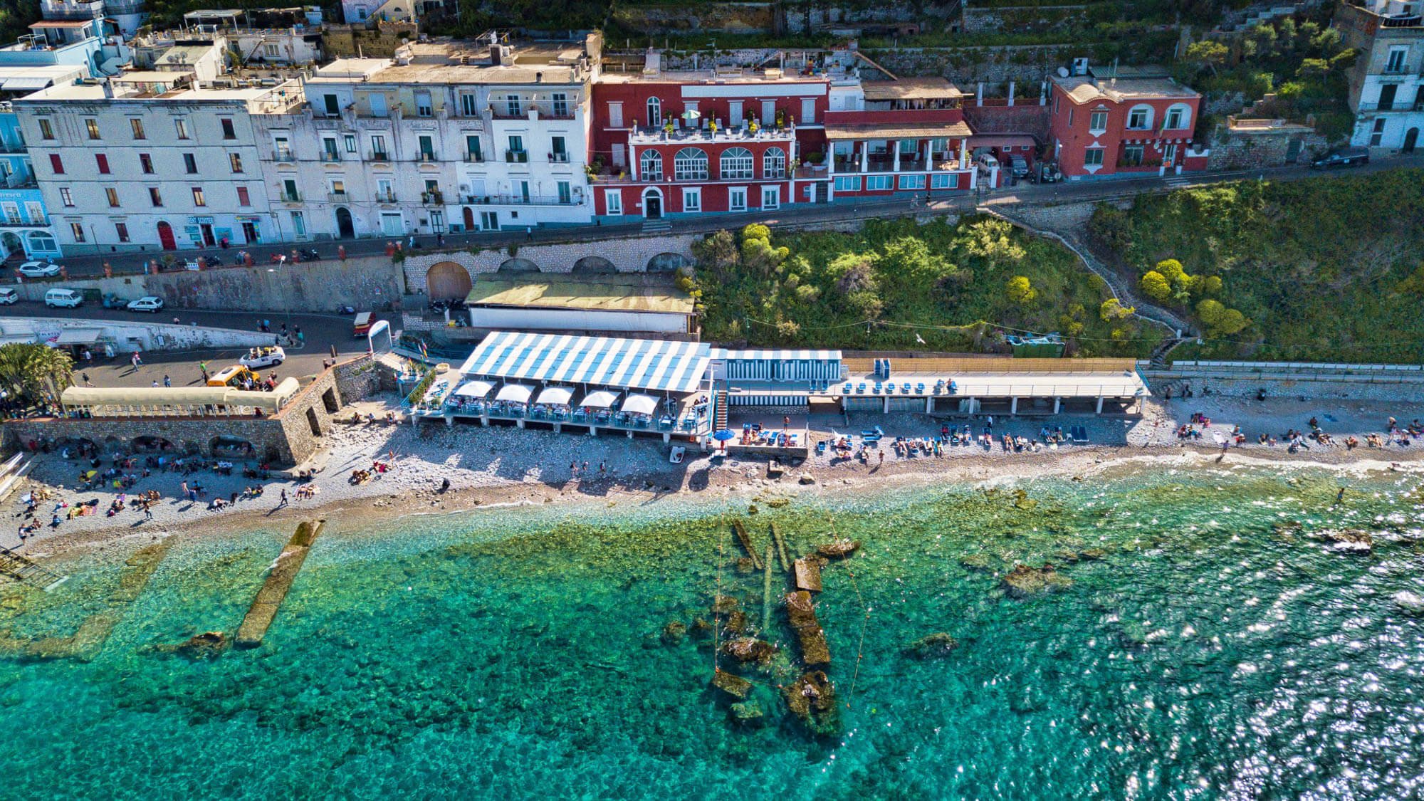 Le Ondine Beach Club is a Capri beach club in Marina Grande