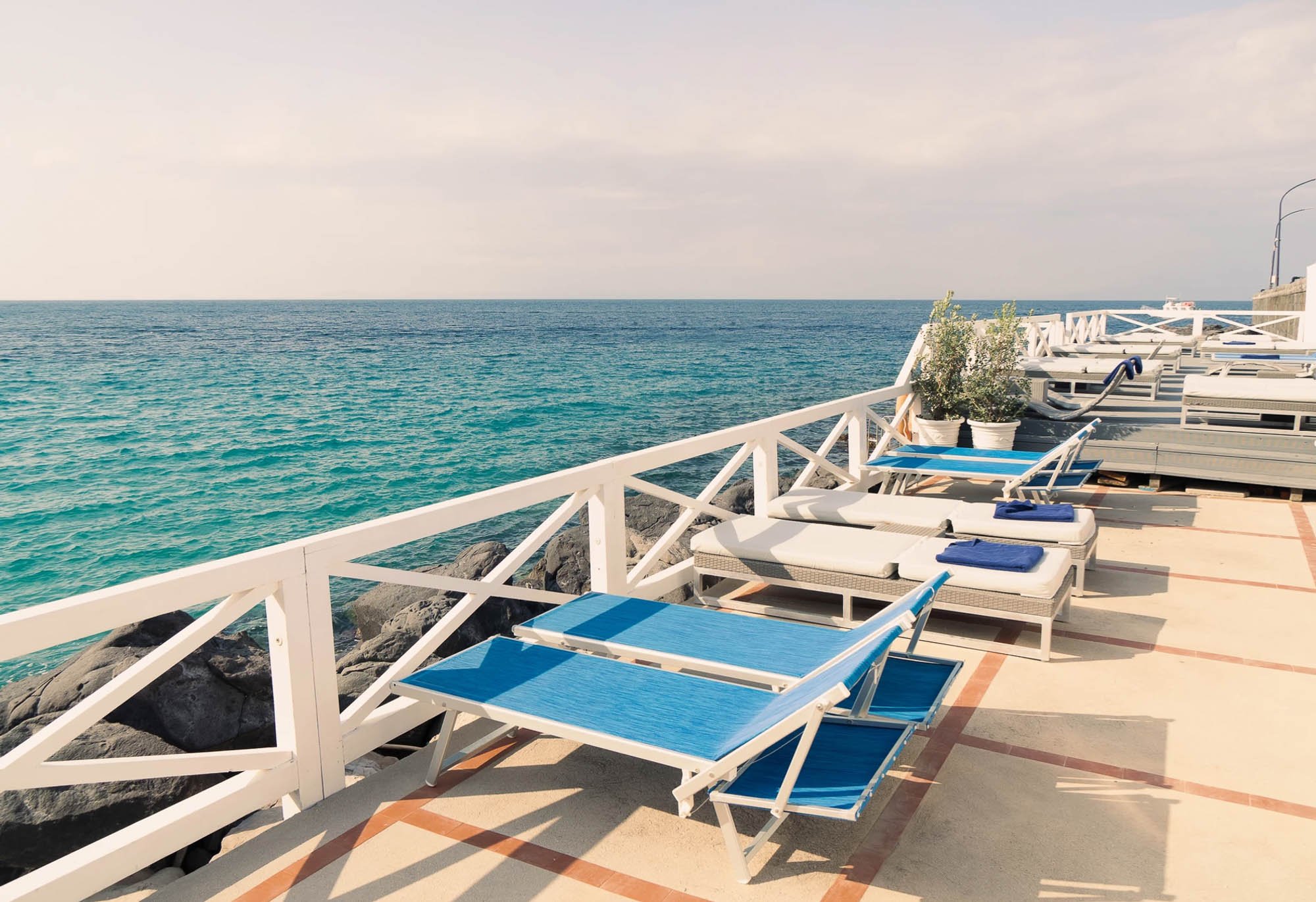 Lo Smeraldo Beach Club in Capri is split into two parts — the regular beach club and the VIP beach club.