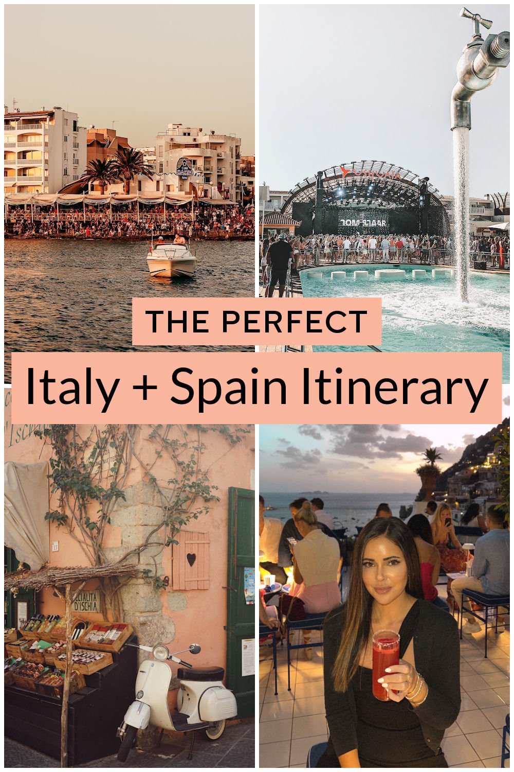 The best Europe itinerary 3 weeks, including the best spots in Italy and Spain. Europe travel destinations, Europe vacation, Italy travel tips, Spain travel guide