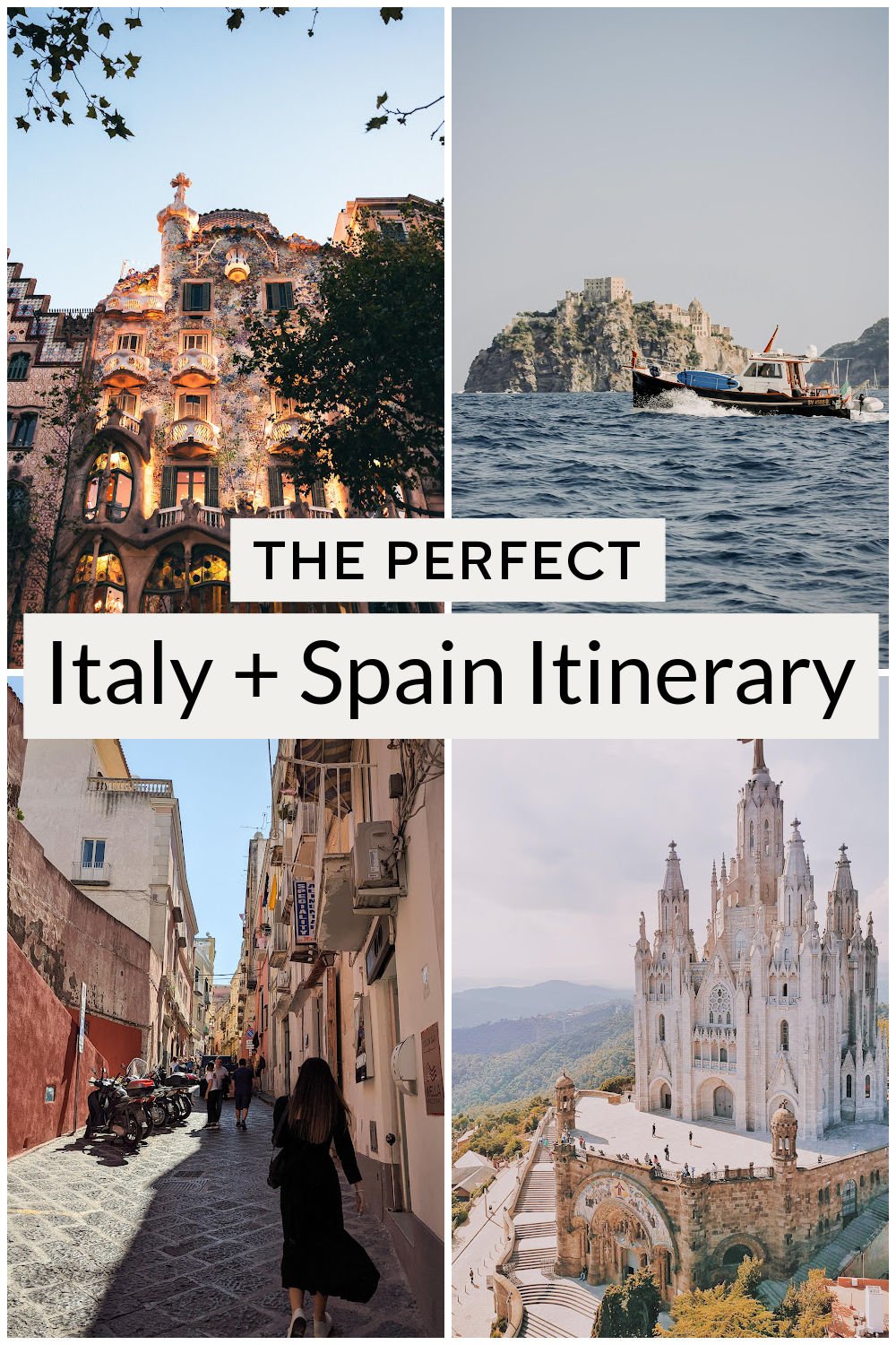 The best Europe itinerary 3 weeks, including the best spots in Italy and Spain. Europe travel destinations, Europe vacation, Italy travel tips, Spain travel guide
