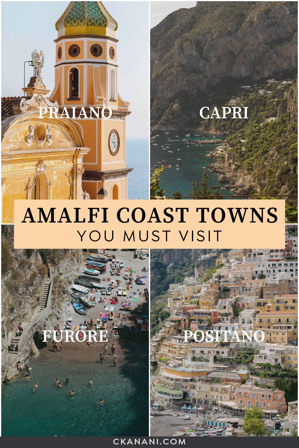 The Amalfi Coast Towns you must visit + an Amalfi Coast map. How to get around the coast, the best town to stay in Amalfi Coast, and more. Positano guide, Positano itinerary