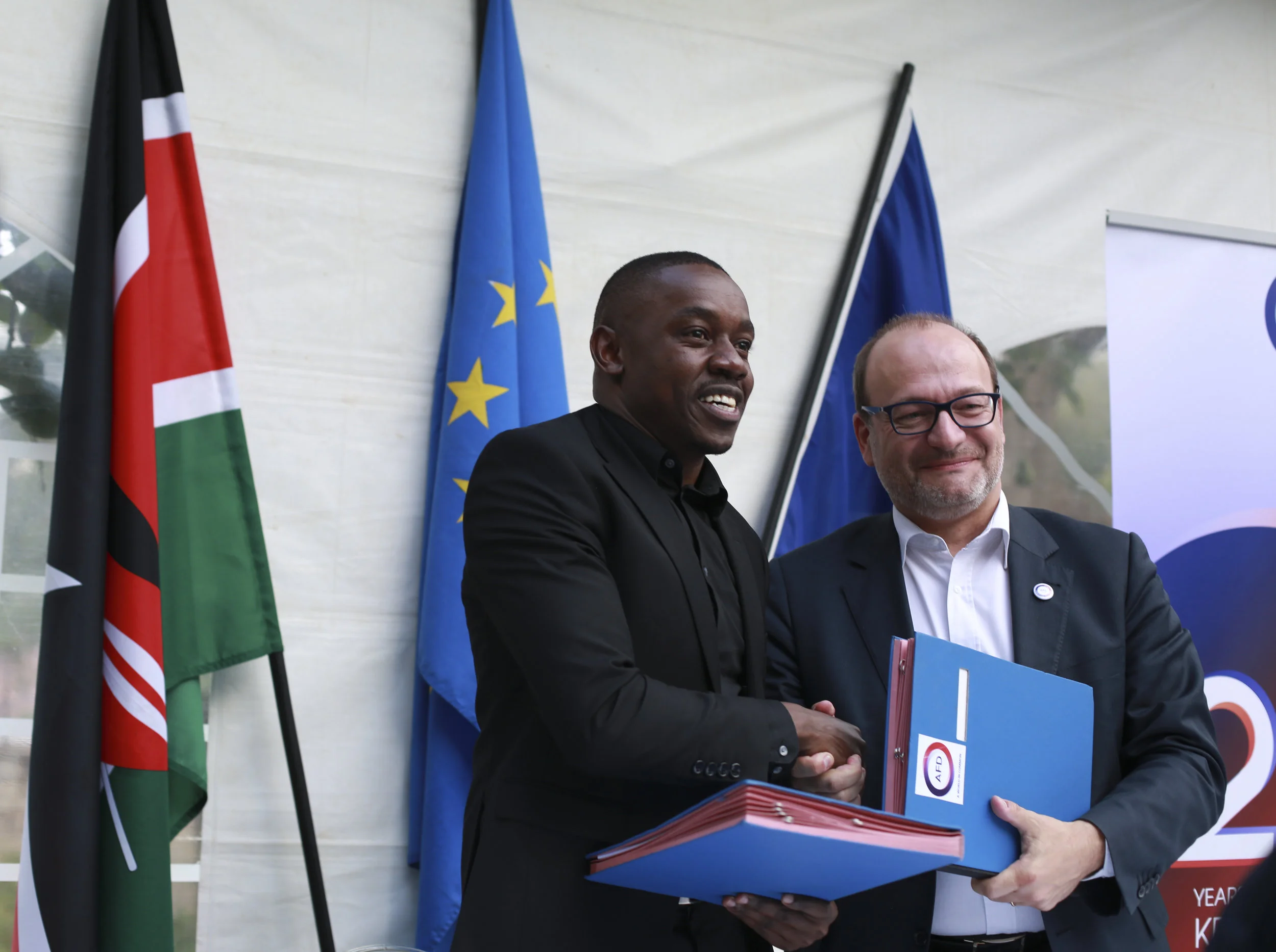 HEVA Managing Partner George Gachara and AFD's Chief Executive Officer Mr Rémy Rioux