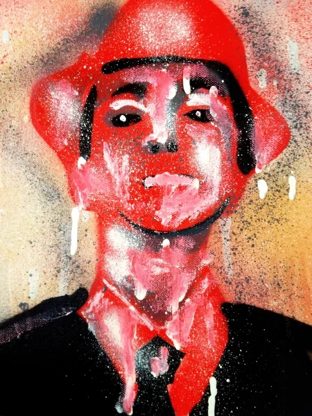 Spray Paint on Canvas.