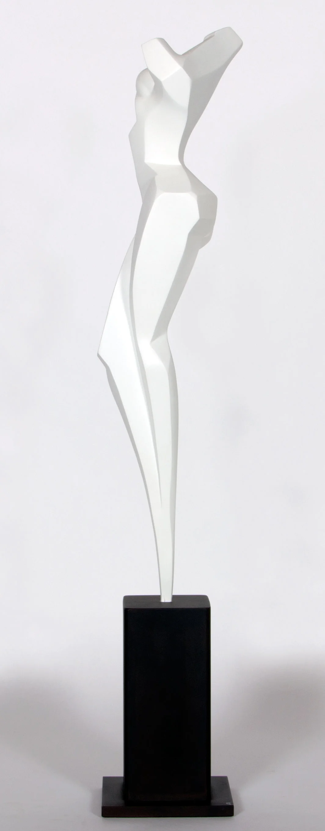  36 x 6 x 6 "  white cast resin  black welded steel base  1st place winner' Creative Quarterly, # 44 issue  * SOLD * 