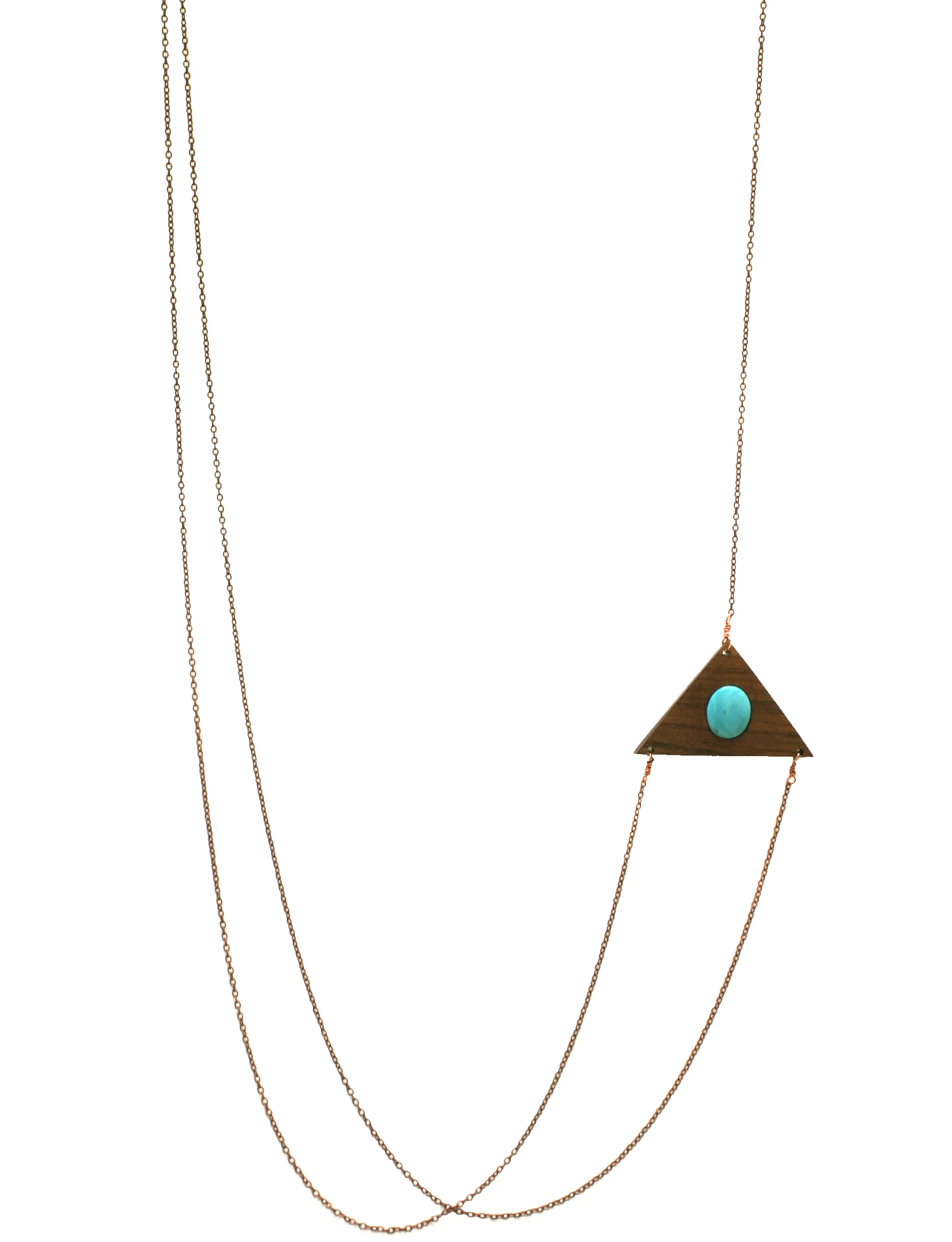 Turquoise Traingle layered necklace.JPG